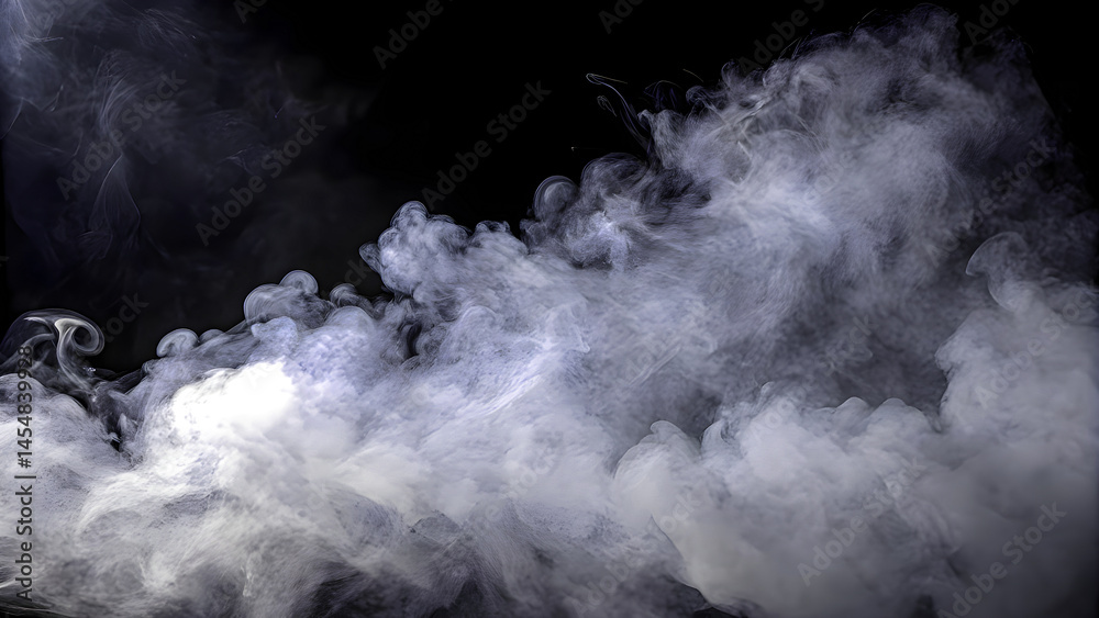 Fototapeta premium Smoke on the black background