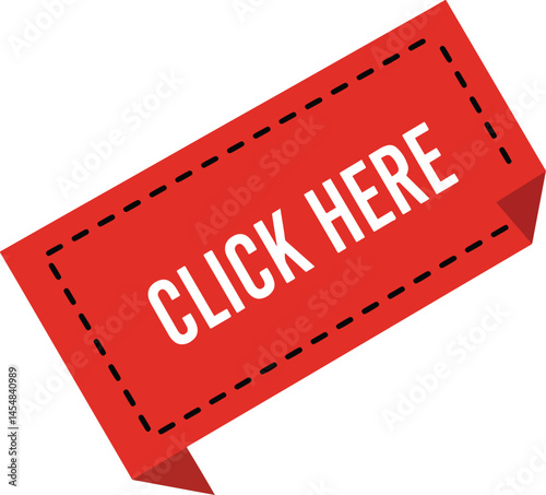 click here torn tab vector