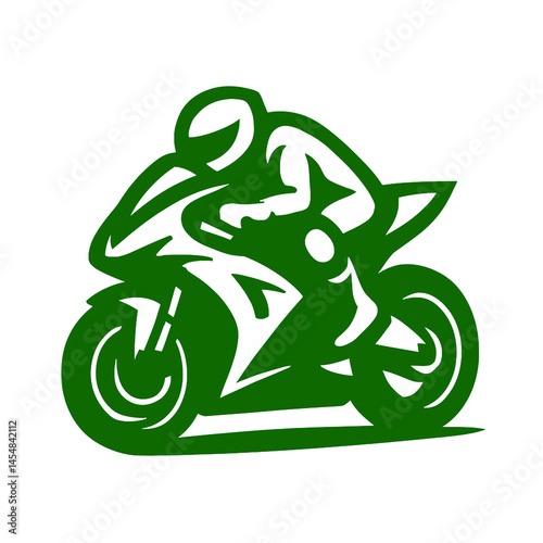 Vector Illustration of Motorcycle Racer