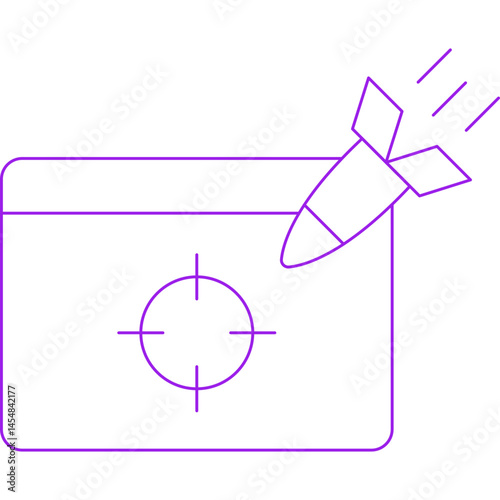 Phishhing attack icon single vector illustration