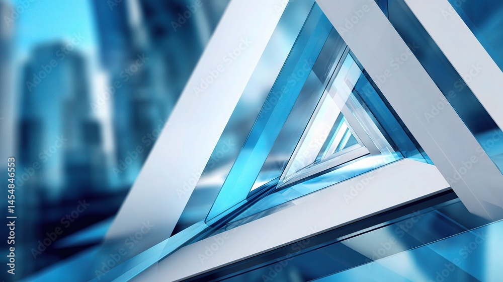 Fototapeta premium Modern Abstract Blue and White Geometric Background Design