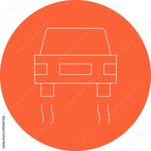 Car sliding icon single vector illustration