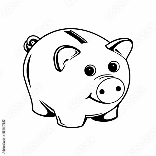 piggy bank isolated on white
