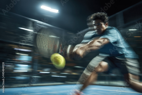 Fast-Paced Padel Tennis Action: Dynamic Shots & Blurred Motion