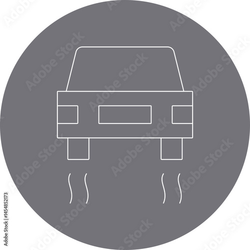 Car sliding icon single vector illustration