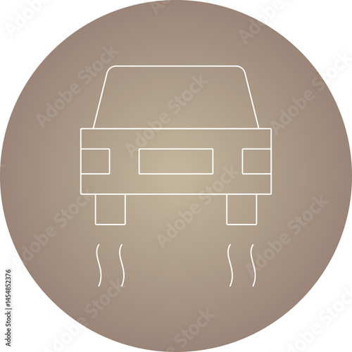 Car sliding icon single vector illustration