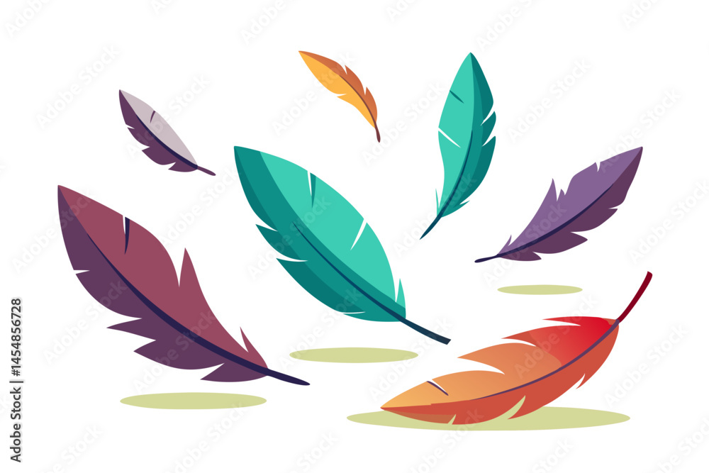 Fototapeta premium Set of colorful leaves