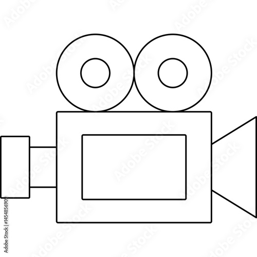 Video cam icon single vector illustration