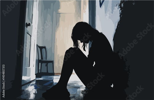 Violence Victim Sitting Alone