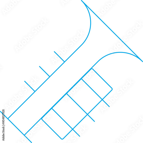 Horn icon single vector illustration