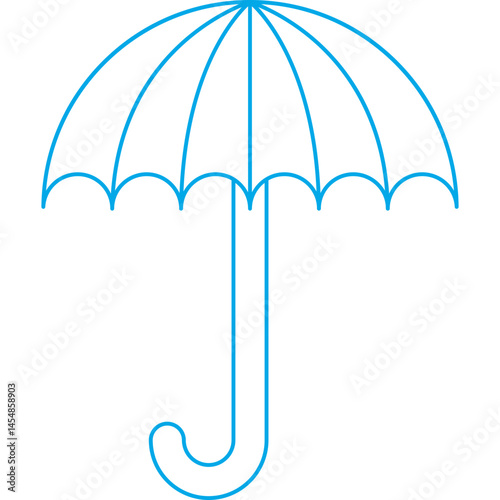 Umbrella icon single vector illustration