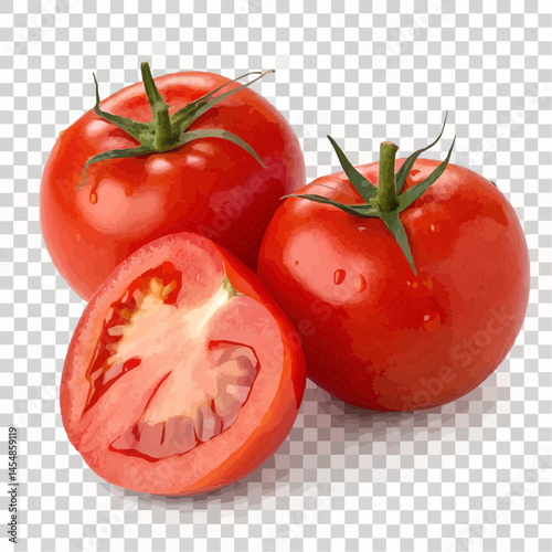 tomatoes on a white background