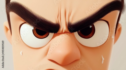 A cartoon face with a pouty mouth, raised eyebrows, and teary eyes, expressing frustration.