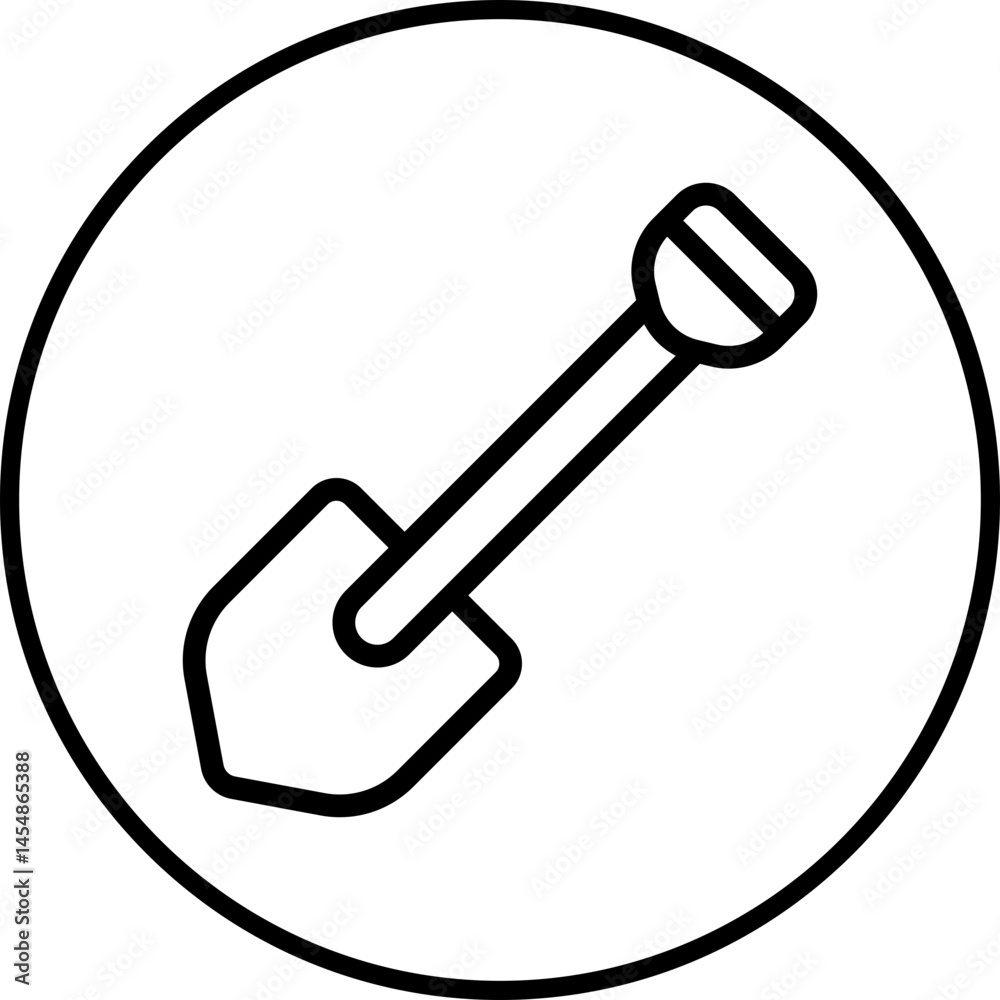 Showel icon single vector illustration Showel icon single vector illustration