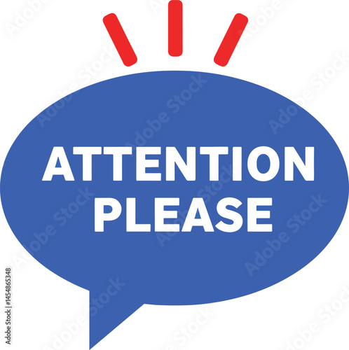 attention please alert bubble vector