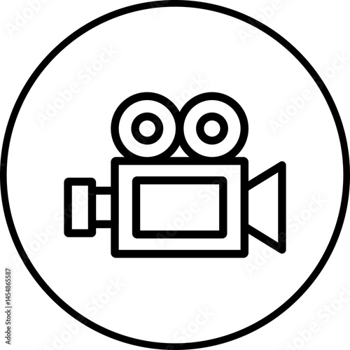 Video cam icon single vector illustration
