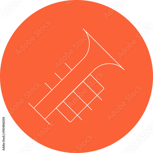 Horn icon single vector illustration
