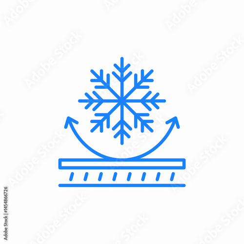 blue snowflake rising icon sign vector