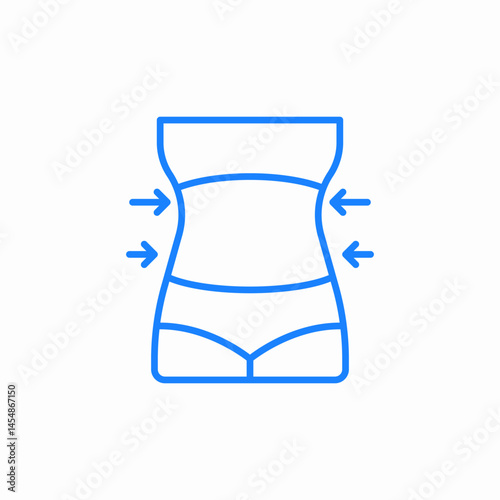 body shaping effect icon sign vector