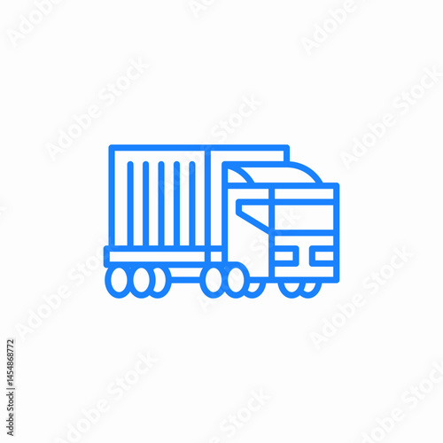 cargo truck container icon sign vector