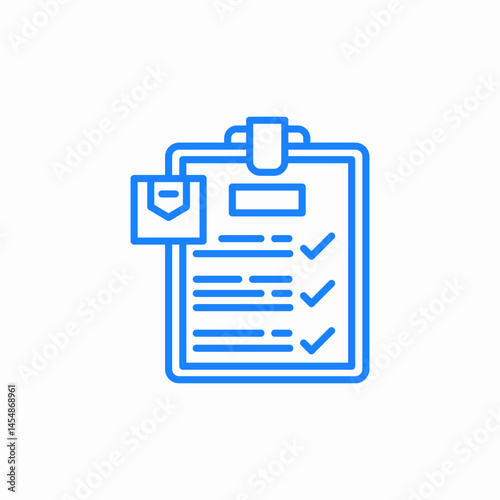 checklist with clipboard icon sign vector