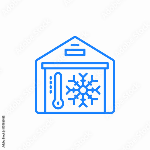 cold storage icon sign vector