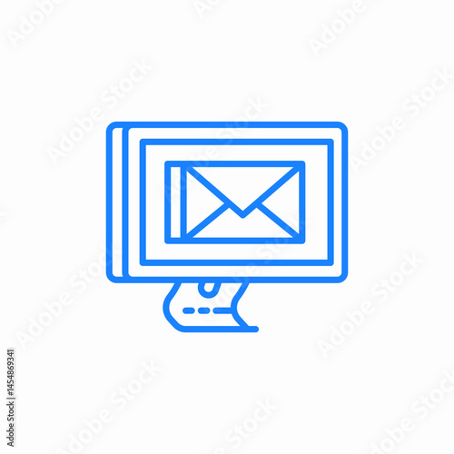 computer mail message icon sign vector