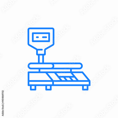 conveyor belt weighing icon sign vector