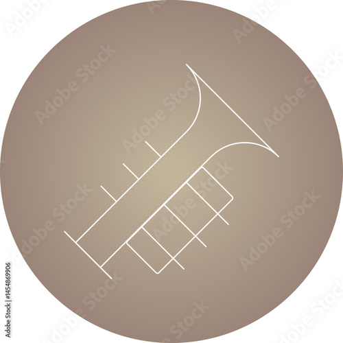 Horn icon single vector illustration