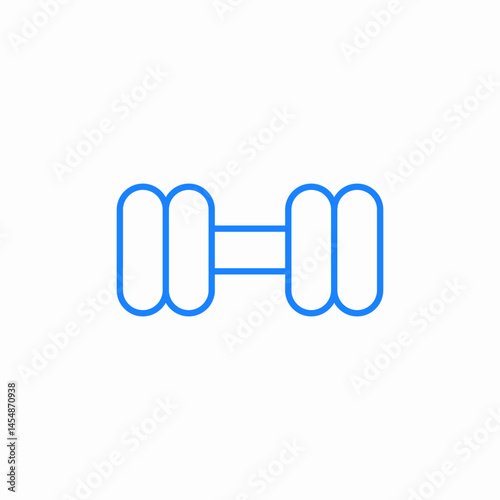 dumbbell for exercise icon sign vector