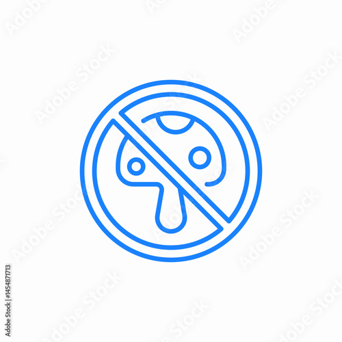 forbidden mushroom sign icon sign vector