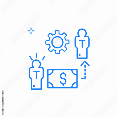 idea generation investment icon sign vector
