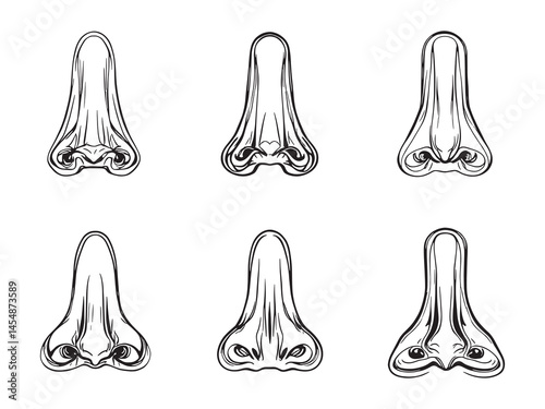 Nasal speculum line art icon clear visual representation