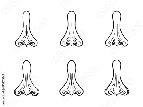 Nasal speculum line art icon used in diagnostics