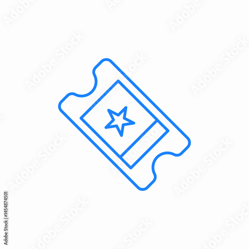 magic ticket star icon sign vector