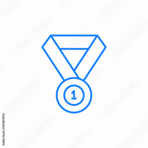 medal first place icon sign vector