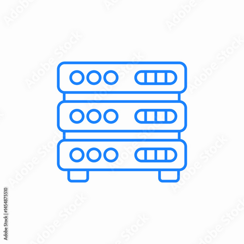 network server stack icon sign vector