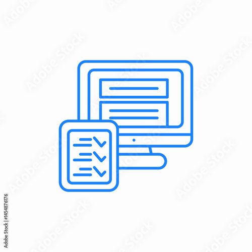 online payment process icon sign vector