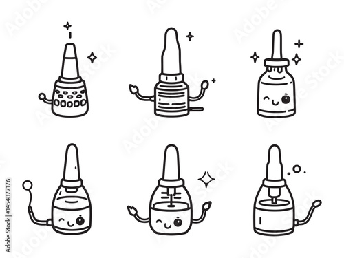 Nebulizer line art icon respiratory therapy equipment sketch