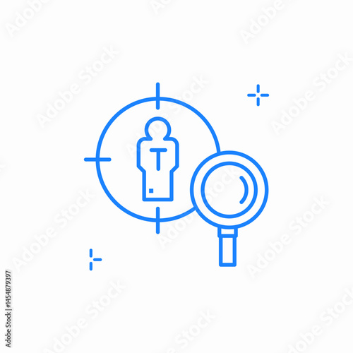 search identify connect icon sign vector