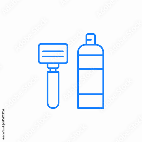 shaving kit essentials icon sign vector