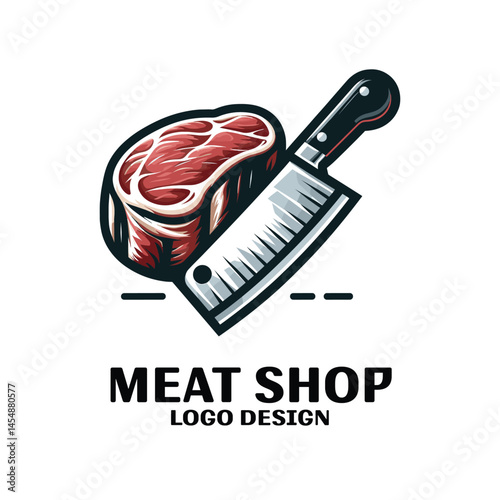 Meat Shop Vector Logo Design