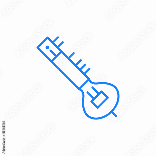 stringed musical instrument icon sign vector