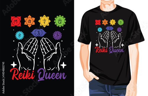 Reiki Queen t-shirt design unique idea