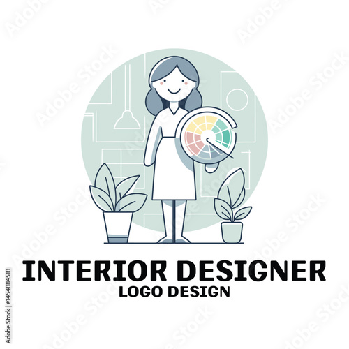 Interior Designer Vector Logo Design