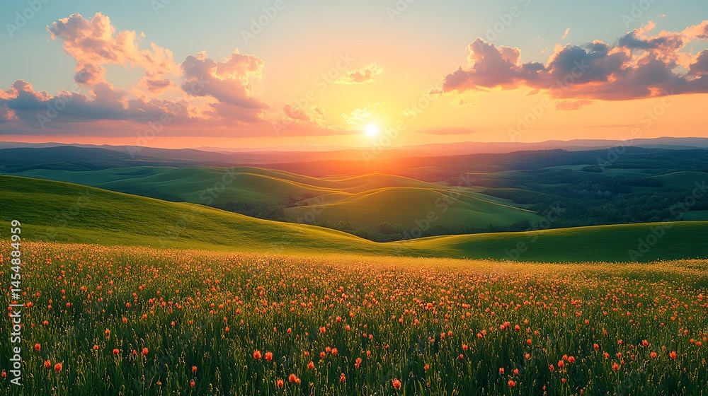 Flower sunset landscape high resolution hd photo Flower sunset landscape high resolution hd photo