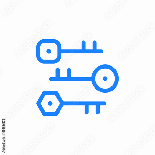 bunch of keys access icon sign vector