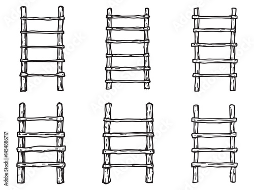 Orchard Ladder line art icon for farming tools