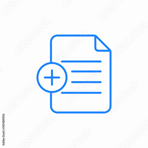 document plus new icon sign vector