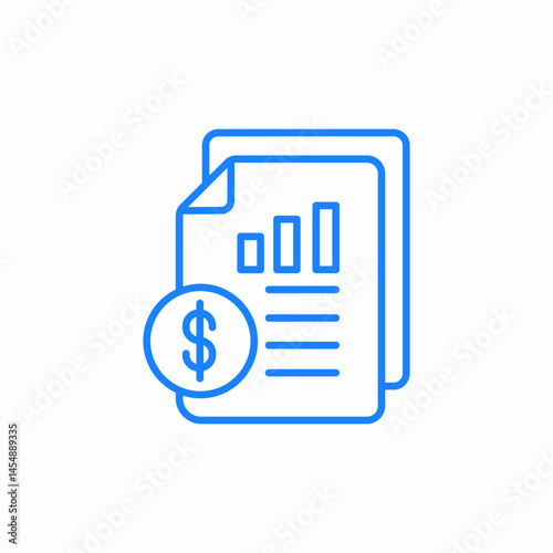 dollar report finance icon sign vector